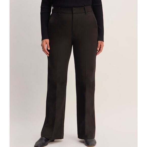 NWOT Everlane The Bi-Stretch Flare Pant In Black Size 00 - Picture 2 of 9